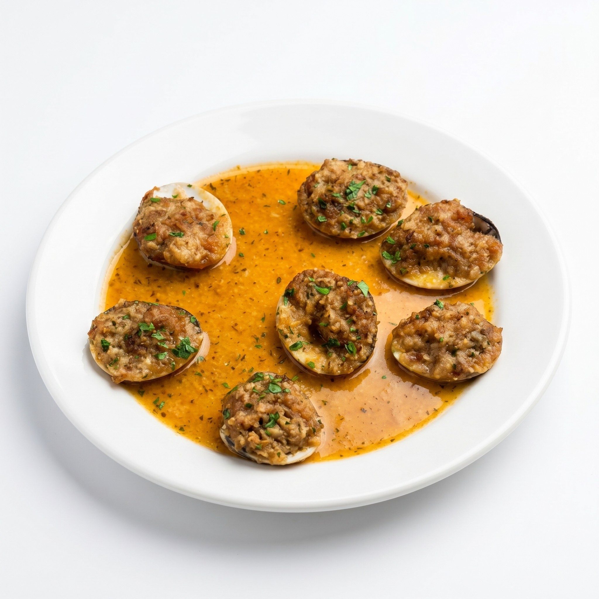 Baked Clams Oreganata.